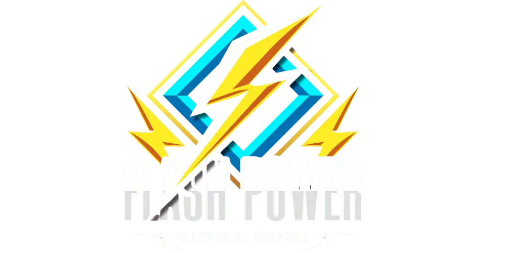 Logo featuring lightning and text